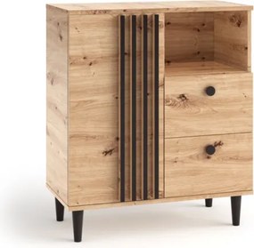 Comodă LIVIA 01 – 80x40x92.5 cm – Stejar Artisan