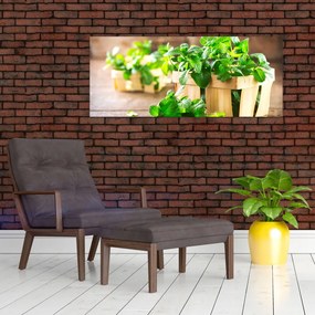 Tablou cu menta proaspătă (120x50 cm)