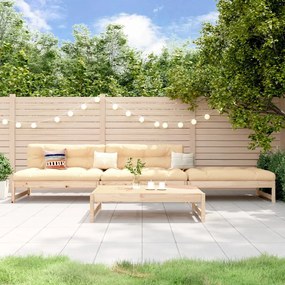vidaXL Set mobilier relaxare de grădină, 4 piese, lemn masiv de pin