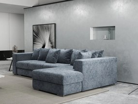 Colțar extensibil dumonde cu ladă de depozitare si sezut confortabil din spuma high-density, Gloria Euphoria Grafit II 320x183 cm