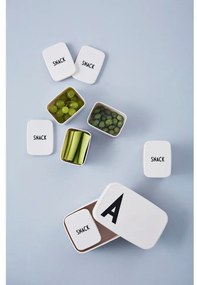 Cutie pentru gustare Design Letters Snack, 8,2 x 6,8 cm, alb