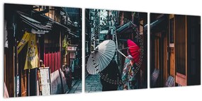 Tablou - Plimbare prin Tokio (cu ceas) (90x30 cm)