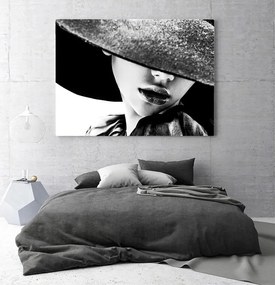 Tablou canvas BW Girl 120x80 cm