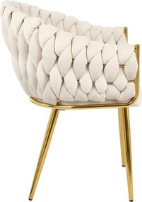 Scaun modern elegant TRESSE bej/ auriu
