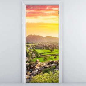 Fototapet pentru ușă - Valea Hampi din India (95x205cm)