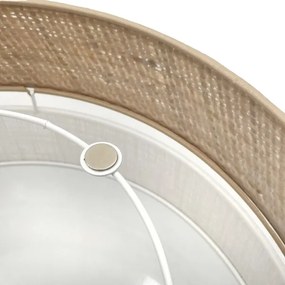 Plafonieră SIRJA DOUBLE BOHO, 2 x E14, 15 W, 230 V, Ø 35 cm, bej/alb