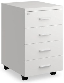 Container SimpleOffice 40 x 48 cm - 4 sertare, alb