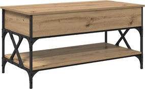vidaXL Masă de cafea Stejar Artizanal 100 x 50 x 50 cm Lemn compozit