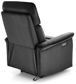 Fotoliu recliner Semir velvet negru H108 cm
