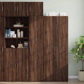 vidaXL Dulap depozitare slim stejar maro 40x42,5x225 cm lemn prelucrat