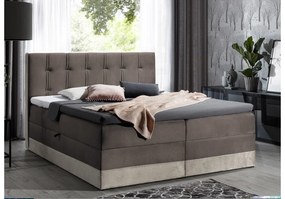 Expedo Boxspring pat tapițat MARYLIN + topper, 200x200, monolit 15/monolit 04 - VÂNZARE Nr.23