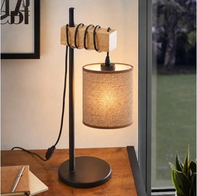 BRILAGI - Lampă de masă NUBILA 1xE27/40W/230V maro/negru