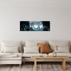 Tablou cu cristal (cu ceas) (90x30 cm)