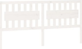 vidaXL Tăblie de pat, alb, 185,5x4x100 cm, lemn masiv de pin
