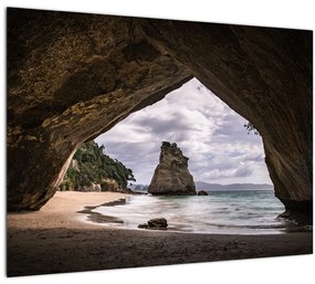 Tablou pe sticlă din peșteră, Noua Zeelanda (70x50 cm)