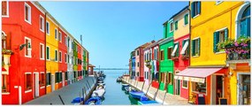 Tablou - Insula Burano, Veneția, Italia (120x50 cm)