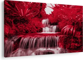 Tablou - Cascade indoneziene în roșu (90x60 cm)