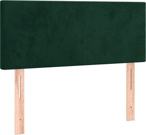 vidaXL Tăblie de pat, verde închis, 100x5x78/88 cm, catifea