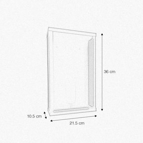 Aplica de perete exterior din otel negru Lantern