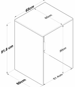 Dulap deasupra mașinii de spălat Duma White andWalnut
