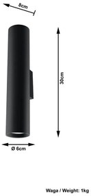 Aplică Sollux Castro, negru