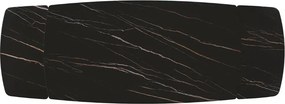 MIRABELLE-MASA BLAT ROTUNJIT CERAMICA NEGRU CU AURIU MAT EXTENSIBILA -PICIOR METALIC BRONZ 180 cm /90 cm