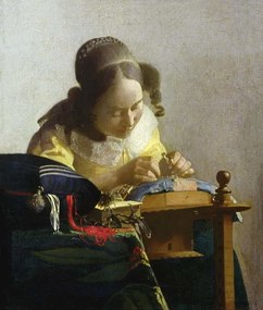 Jan (1632-75) Vermeer - Artă imprimată The Lacemaker, 1669-70, (35 x 40 cm)