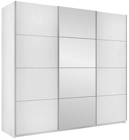 Dulap de haine cu uși culisante Artaman 250 (Alb) (cu oglindă). 1105686