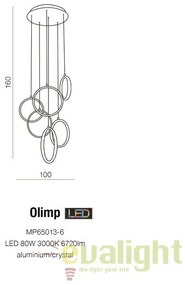 Lustra LED design modern 100cm OLIMP