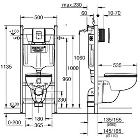 GROHE 39816000 - Set pentru WC SOLIDO COMPACT, 1,13 m, ceramică/alb