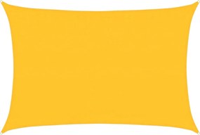 vidaXL Pânză parasolar galben dreptunghiular 3,5x4,5m HDPE 160 g/m²