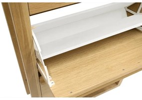 Pantofar în culoare naturală cu deschidere înclinată cu aspect de lemn de stejar NewEst – Woodman