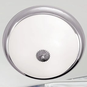Plafoniera stil clasic Nostalgie 47cm crom/opal