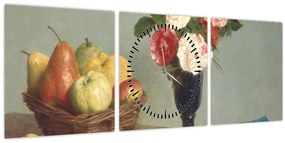 Tablou - Henri Fantin-Latour, Still  Life, reproducere (cu ceas) (90x30 cm)