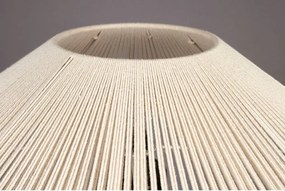 Veioză neagră-albă cu abajur textil (înălțime 62 cm) Elon – Dutchbone