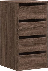 vidaXL Dulap colț cu sertare stejar maro 40x41x76 cm lemn prelucrat