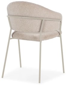 Set de scaune de sufragerie bej cu cotiere 2 buc. tapițat Leticia – Marckeric
