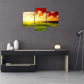 Tablou cu luncă cu soarele strălucitor (90x60 cm)