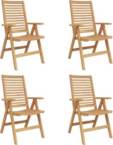 vidaXL Scaun pentru Grădină 4 pcs Maro 52 x 64.5 x 108 cm