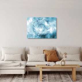 Tablou pe sticlă - Mandala cerească (70x50 cm)