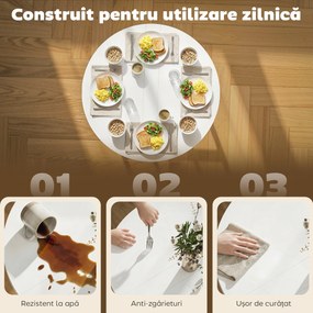 HOMCOM masă pliabilă compactă transformabilă lemn oțel modernă | Aosom Romania
