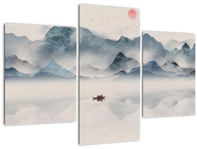 Tablou - Valea munților albaștri (90x60 cm)