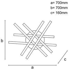 Lustră LED dimabilă aplicată LED/90W/230V 3000-6500K + telecomandă