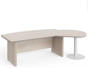 Masa de birou Manager LUX 255 x 155 cm, dreapta, salcâm deschis / gri
