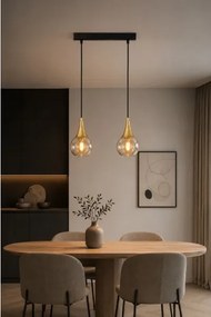 Lustră pe cablu LACRIMA HONEY 2xE27/60W/230V