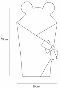 Păturică de înfășat albă din material bouclé 35x65 cm – Meowbaby