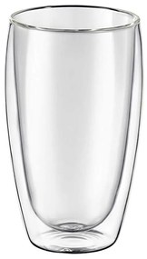Set 2 pahare, sticla termorezistenta, 450ml, Mia