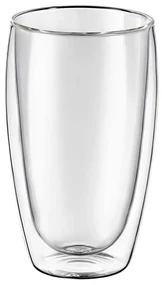 Set 2 pahare, sticla termorezistenta, 450ml, Mia
