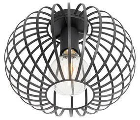 Plafoniera de design neagră 30 cm - Johanna