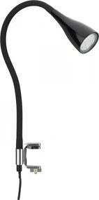Lampă cu clemă 1xGU10/3W/230V neagră